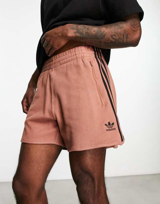 adidas Originals House Of Adicolour shorts in brown