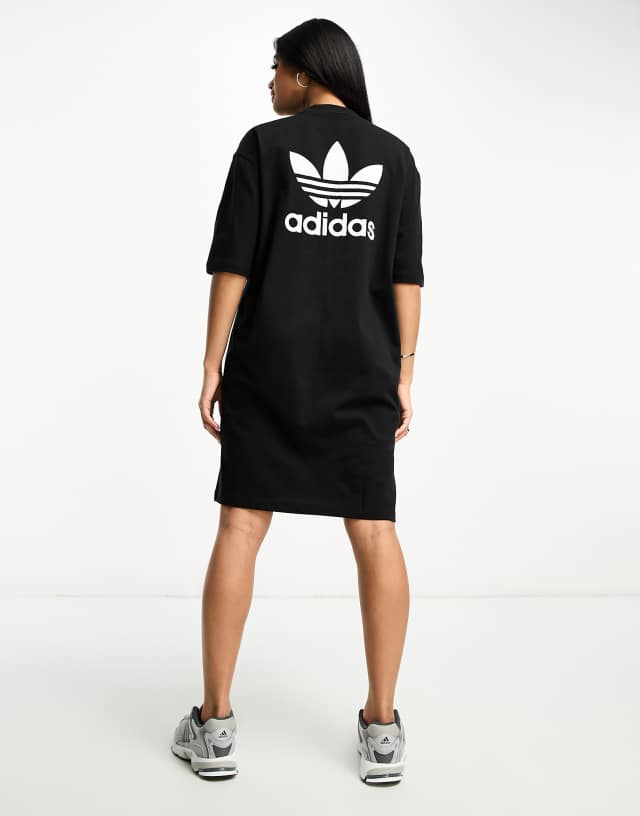 adidas Originals House Of Classics t-shirt dress in black