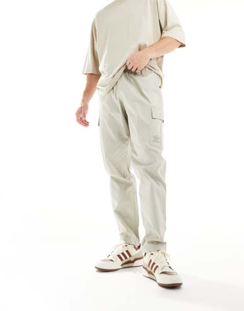 ASOS DESIGN slim fit cargo pants in washed khaki