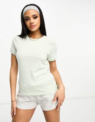 adidas Originals House Of Essentials t-shirt in mint-Green