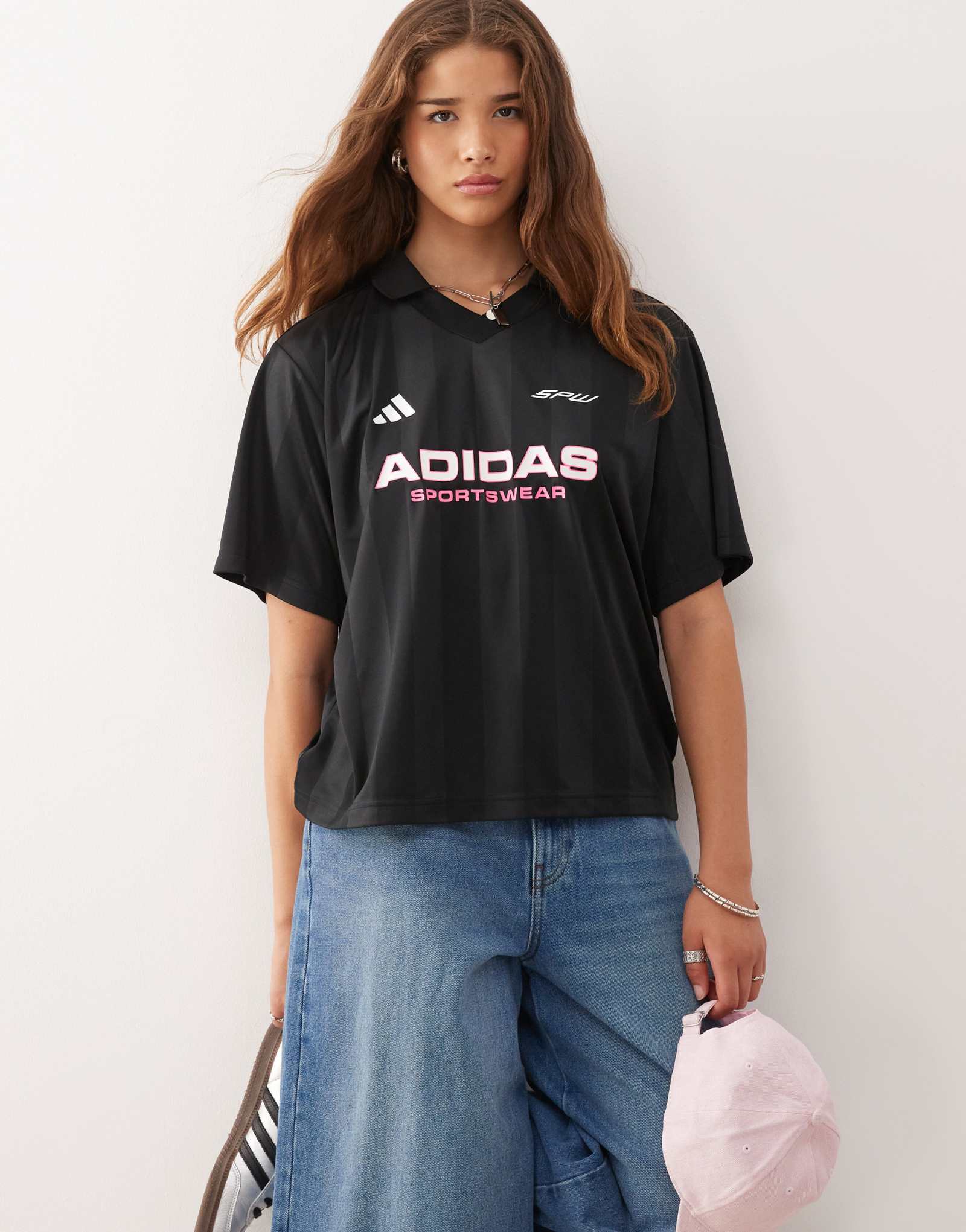 футболка adidas Originals House of Tiro черного цвета