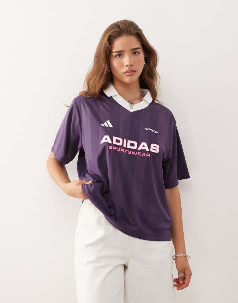 adidas Originals House of Tiro jersey in purple