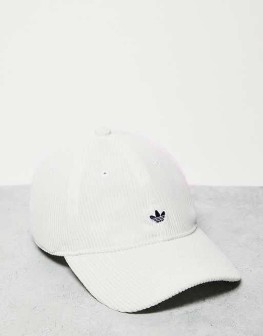 adidas Originals - Hvid baseball-kasket i fløjl