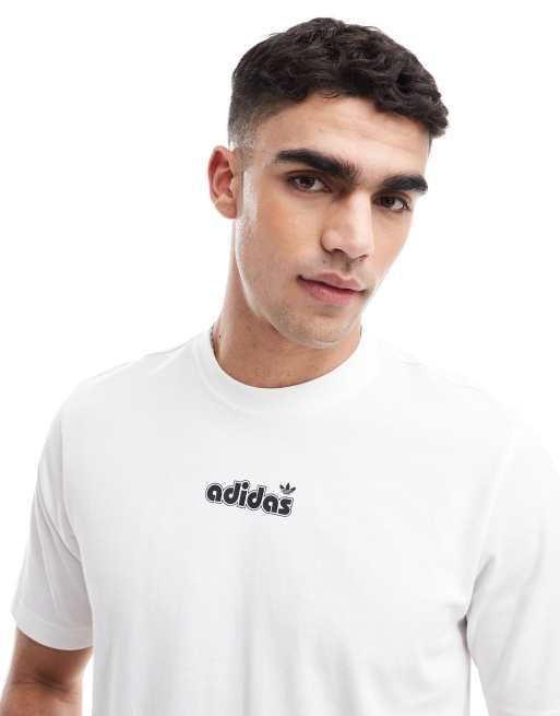 adidas Originals - Hvid T-shirt med boblelogo 