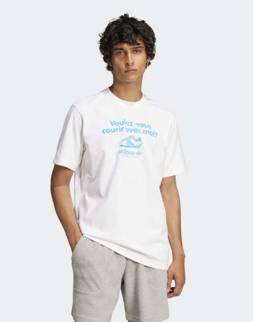 adidas Originals - Hvid T-shirt med grafik