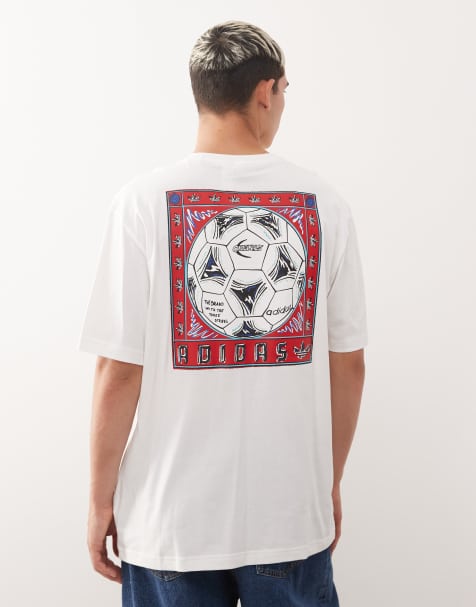 adidas Originals - Hvid T-shirt med grafik - view 1