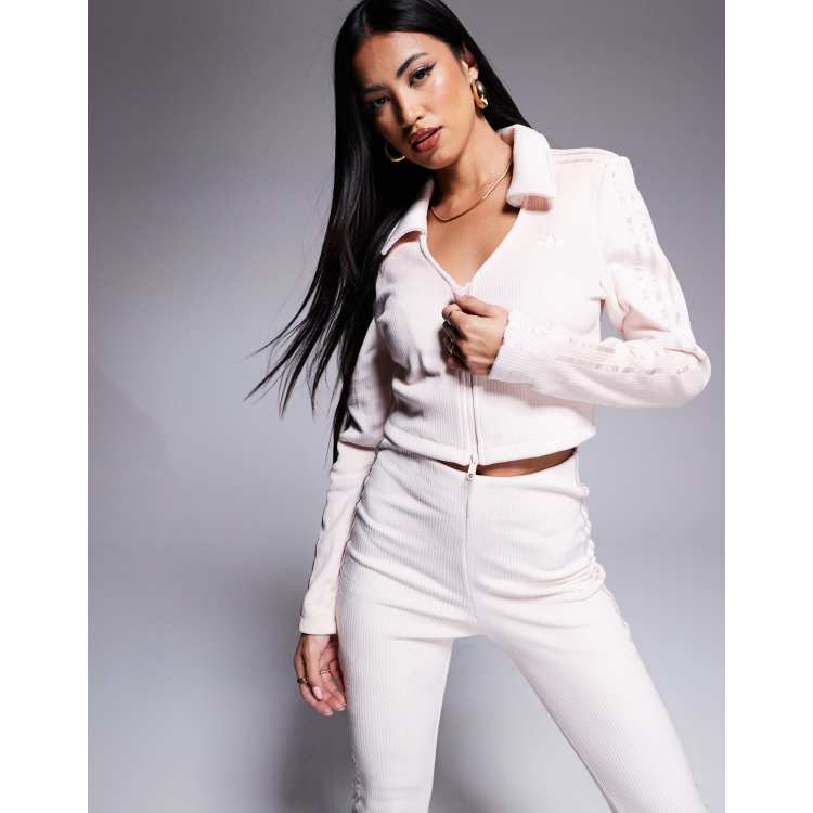 Pink adidas crop jacket shop