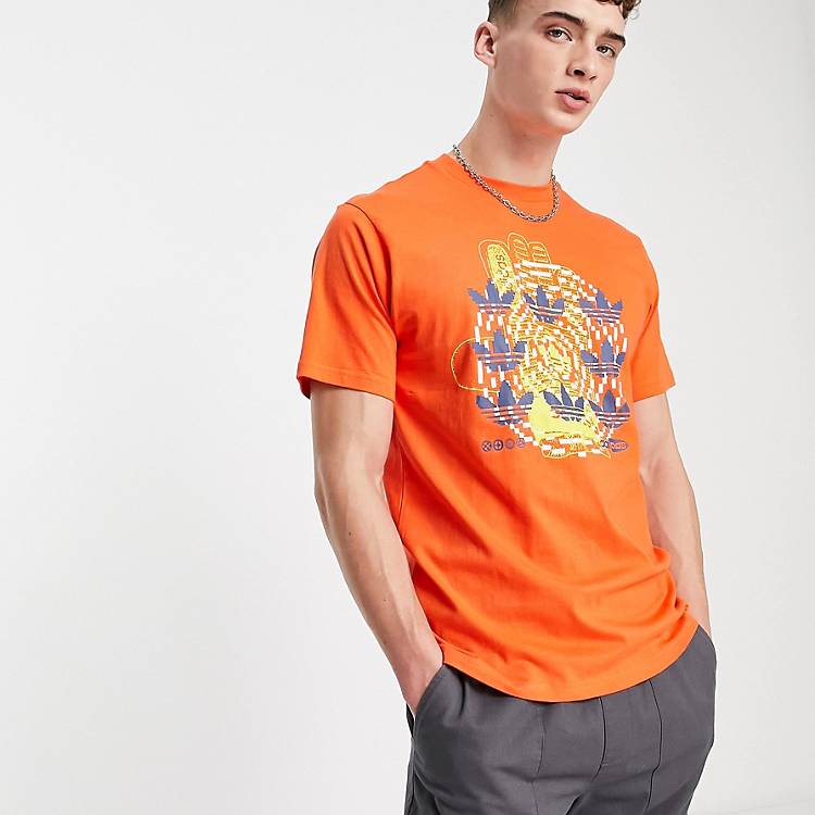 Adidas Originals Hypersport Graphic T-Shirt in Orange