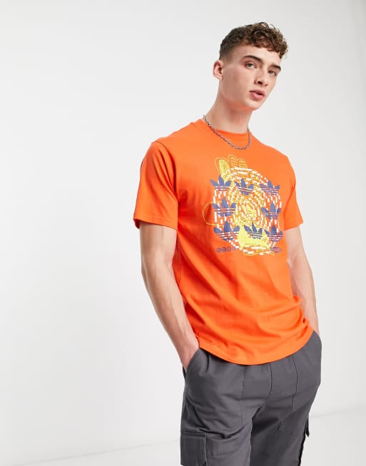 Adidas Originals Hypersport Graphic T-Shirt in Orange