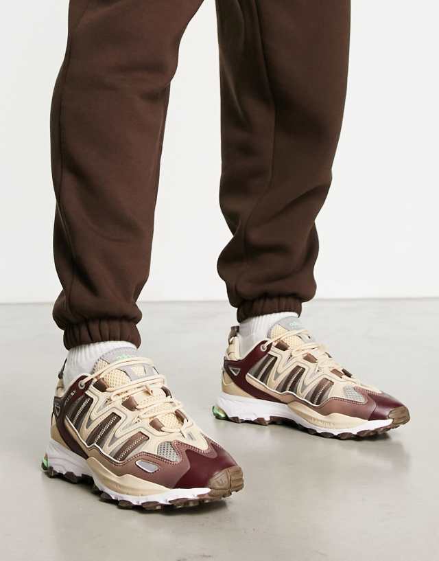 adidas Originals Hyperturf sneakers in beige and brown