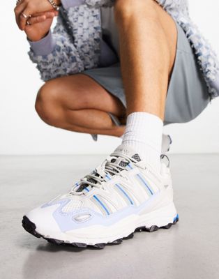 adidas Originals Hyperturf trainers in white and blue