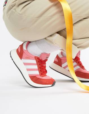 adidas pink and red sneakers