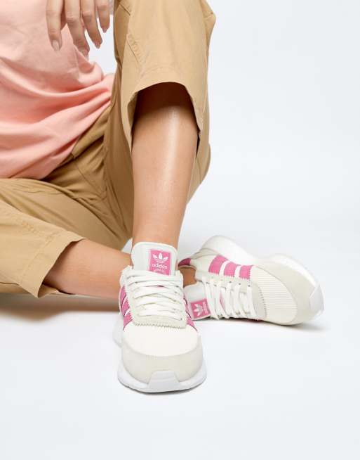 adidas Originals I-5923 Trainers In White And Pink