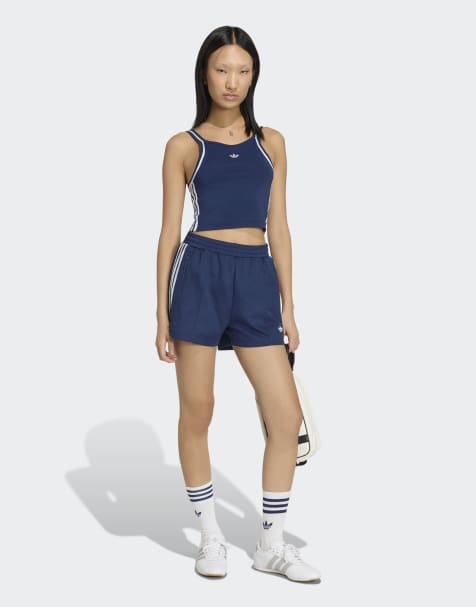 adidas Originals – Indigoblå sommarshorts - view 1