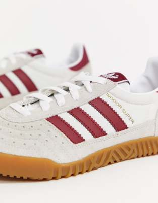 Adidas originals indoor super 2025 sneakers with gum sole