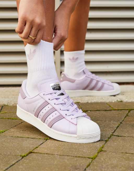 Adidas superstar weiß flieder on sale