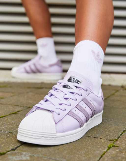 Adidas superstar weiß flieder on sale