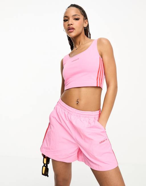 adidas crop jumper and shorts