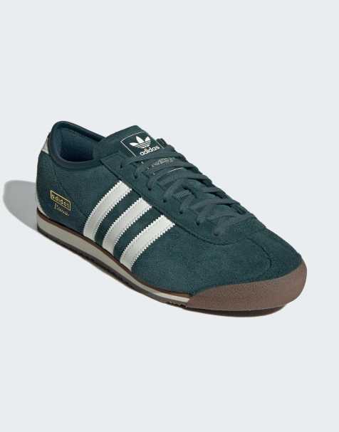 adidas Originals - Italia 70s - Mørkegrønne/råhvide sko med gummisål - view 1