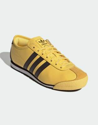 adidas Originals Italia 70s trainers in yellow and dark brown