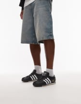 adidas Originals Gazelle Indoor trainers in maroon and yellow with gum sole