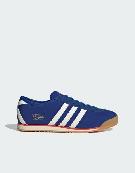 adidas Originals - Italia - Baskets style années 70 - Bleu et blanc - view 1