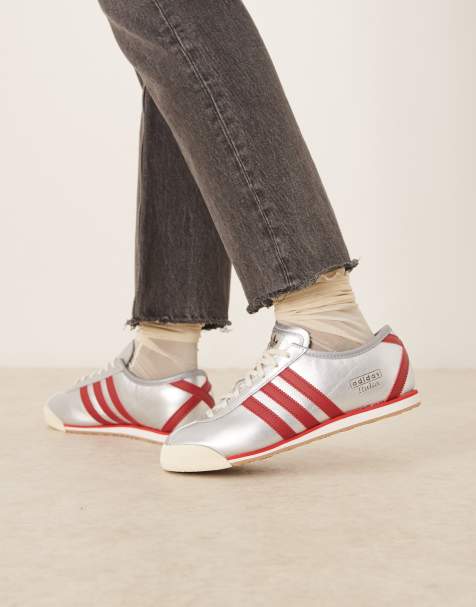 adidas Originals – Italia – Buty sportowe w kolorze metalicznym srebrnym i czerwonym - view 1