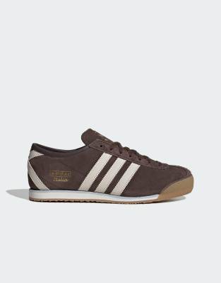 adidas Originals - Italia - Sneaker im Stil der 70er in Braun und Wollweiß-Brown