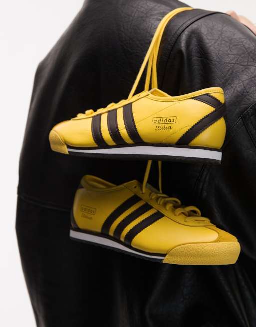 adidas Originals – Italia – Sneaker im Stil der 70er in Gelb und Dunkelbraun , 3 von 5