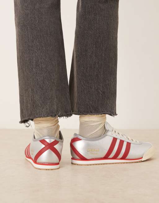 adidas Originals – Italia – Sneaker in Metallic-Silber und Rot, 3 von 5
