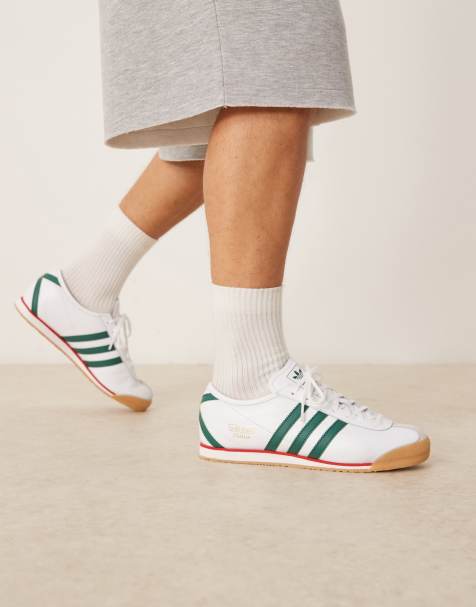 adidas Originals Italia trainers in white and green - view 1