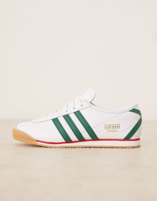 adidas Originals Italia trainers in white and green ASOS