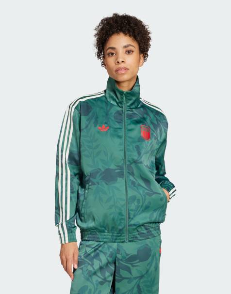 adidas Originals Italy track top in green - view 1