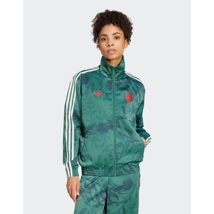adidas Originals Italy track top in green | ASOS