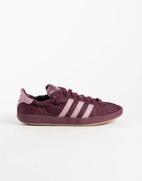 adidas Originals Jabbar Ruche sneakers i vinrött och mauve exklusivt hos ASOS - view 1
