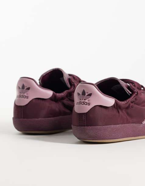 adidas Originals Jabbar Ruche trainers in maroon and mauve exclusive at ASOS - view 1