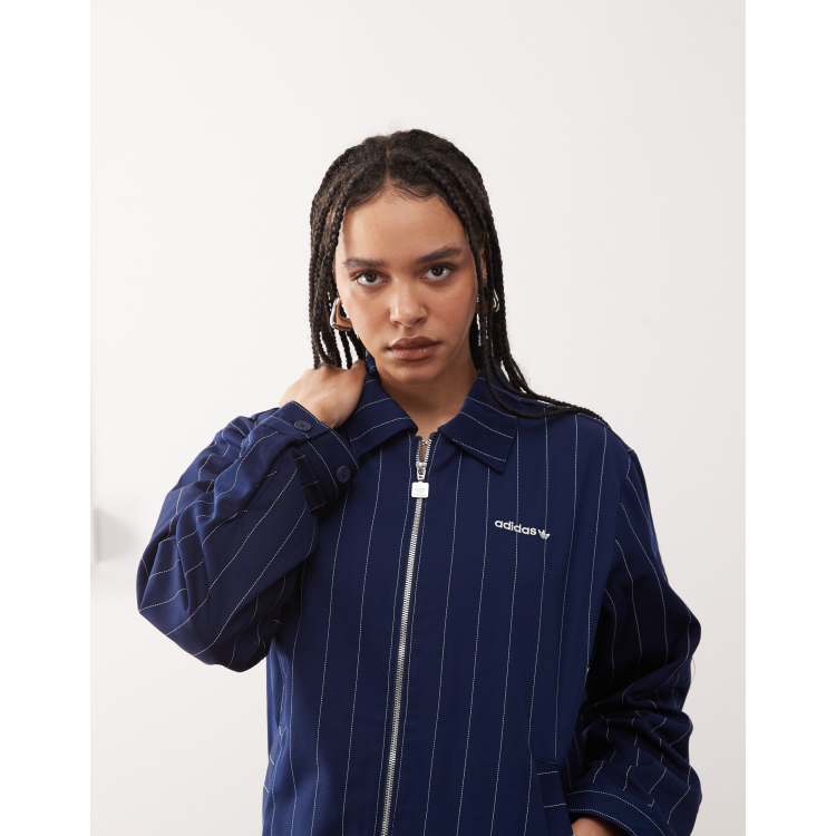 adidas Originals jacket in navy pinstripe | ASOS