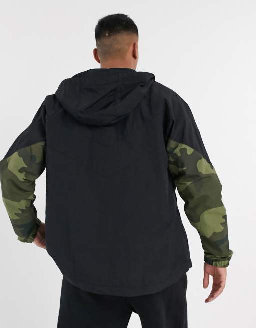 adidas Originals jacket with camo sleeves in black | ASOS