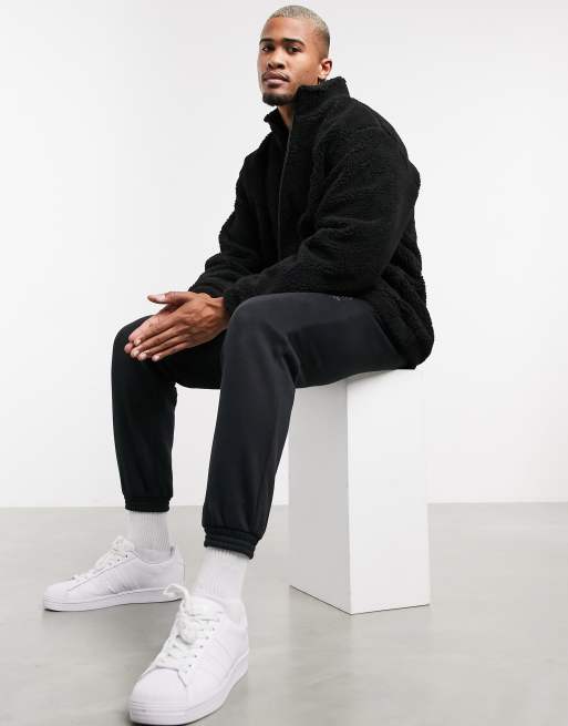 adidas collegiate crest teddy track jacket