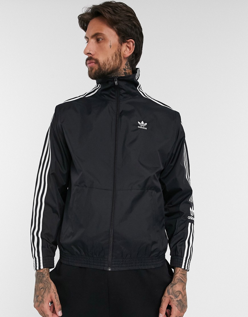 adidas Originals jacket with lock up logo in black