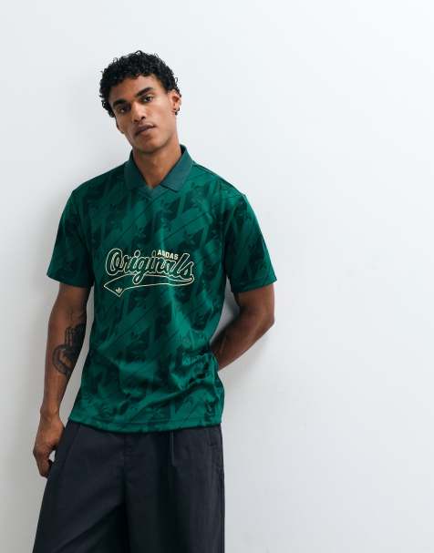 adidas Originals jacquard jersey in green - view 1