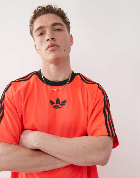 adidas Originals jacquard jersey in red - view 1