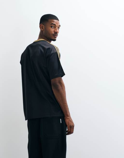adidas Originals Jacquard-Jersey in Schwarz und Gold, 5 von 5