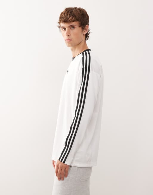 adidas Originals jacquard long sleeve jersey in white and black | ASOS