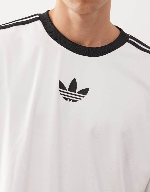 adidas Originals jacquard long sleeve jersey in white and black | ASOS