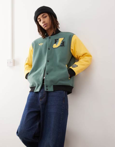 adidas Originals Jamaica varsity jacket in green - view 1