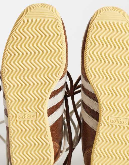 adidas Originals Japan baskets marron châtaigne et blanc avec double laçage, 5 de 5