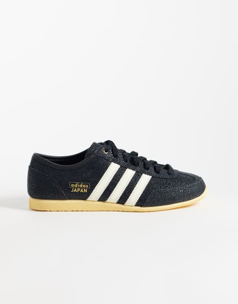 adidas Originals Japan decon leather sneakers in black - view 1