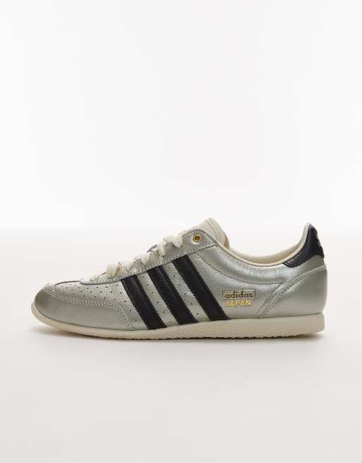 adidas Originals Japan low sneakers in pearl silver and black