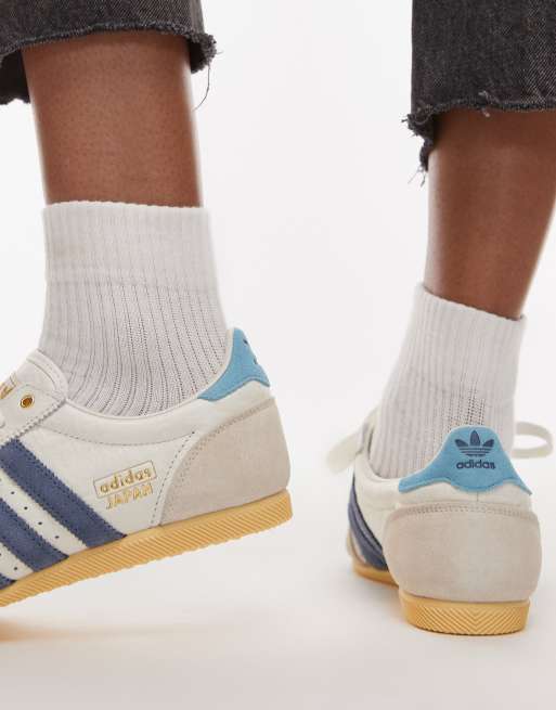 adidas Originals Japan low sneakers in white and dark blue